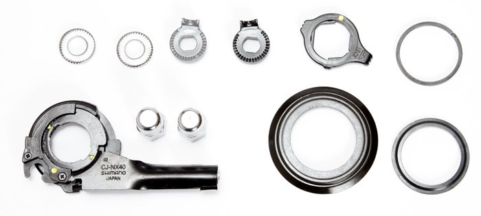 Component set for Nexus 7 gear for hub with freewheel