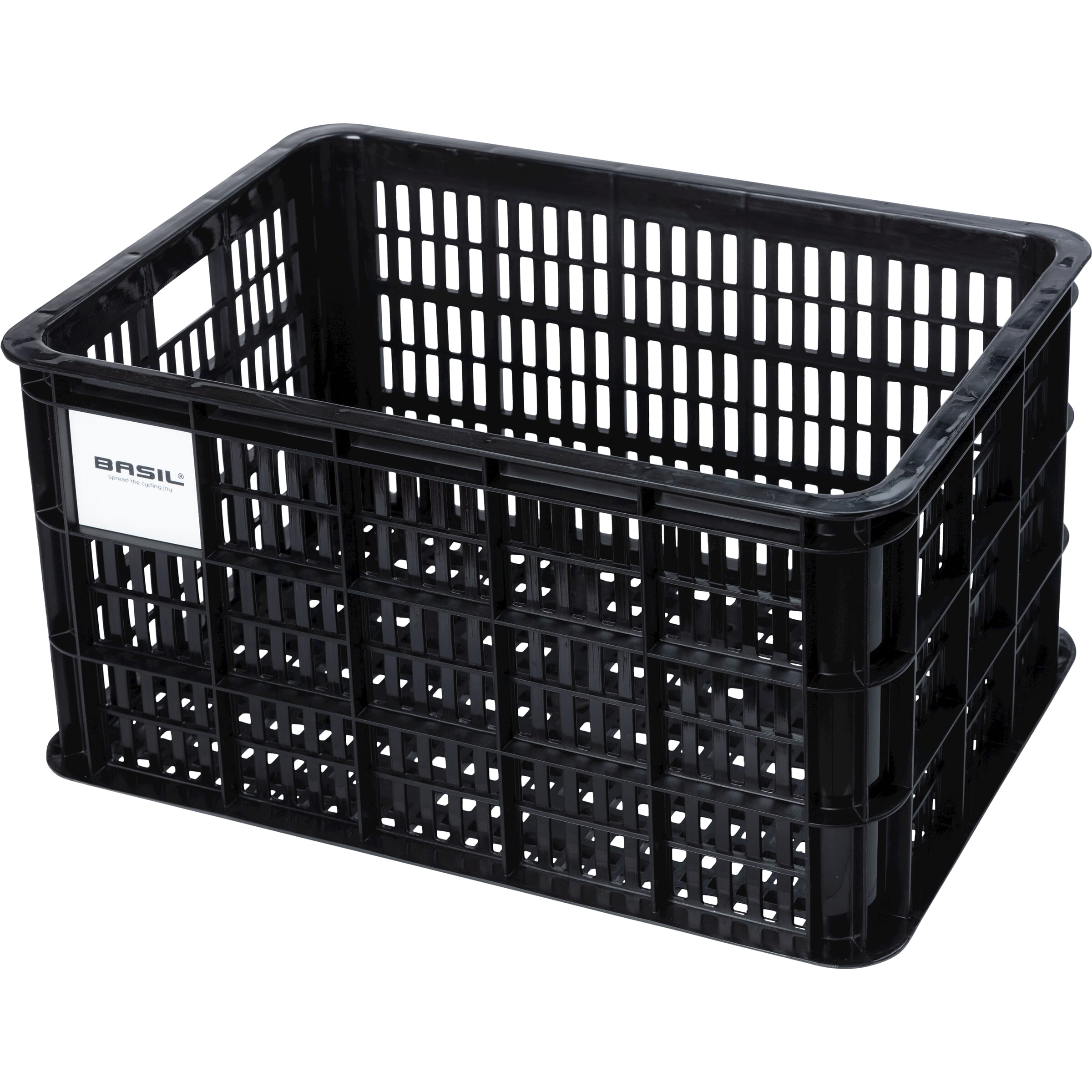 Basil Crate Recycled box for pallet or luggage carrier black 40L open -  Bikable