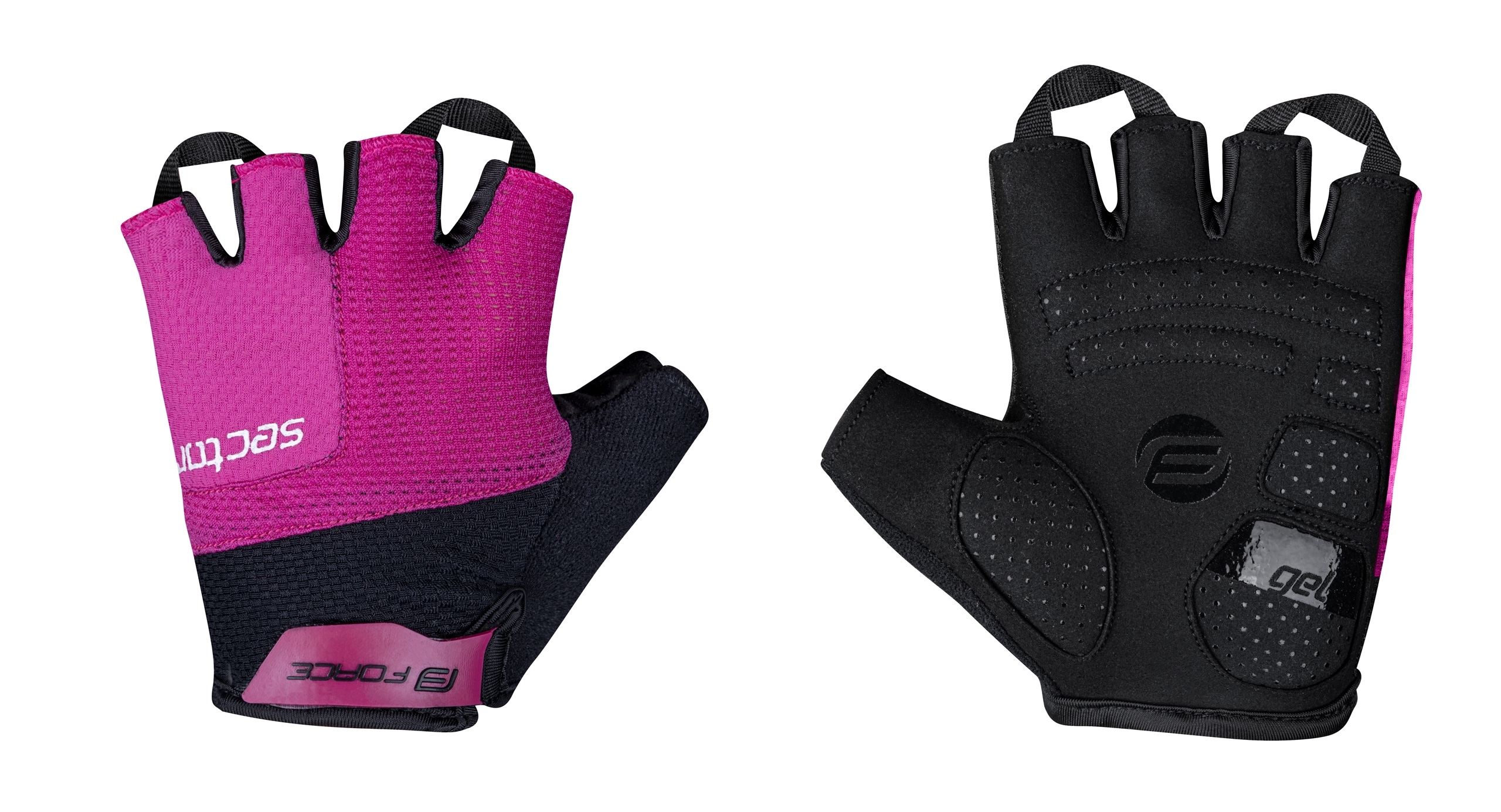 Фото - Велорукавички Force Sector Lady Cycling Gloves Black/Pink 9052565 