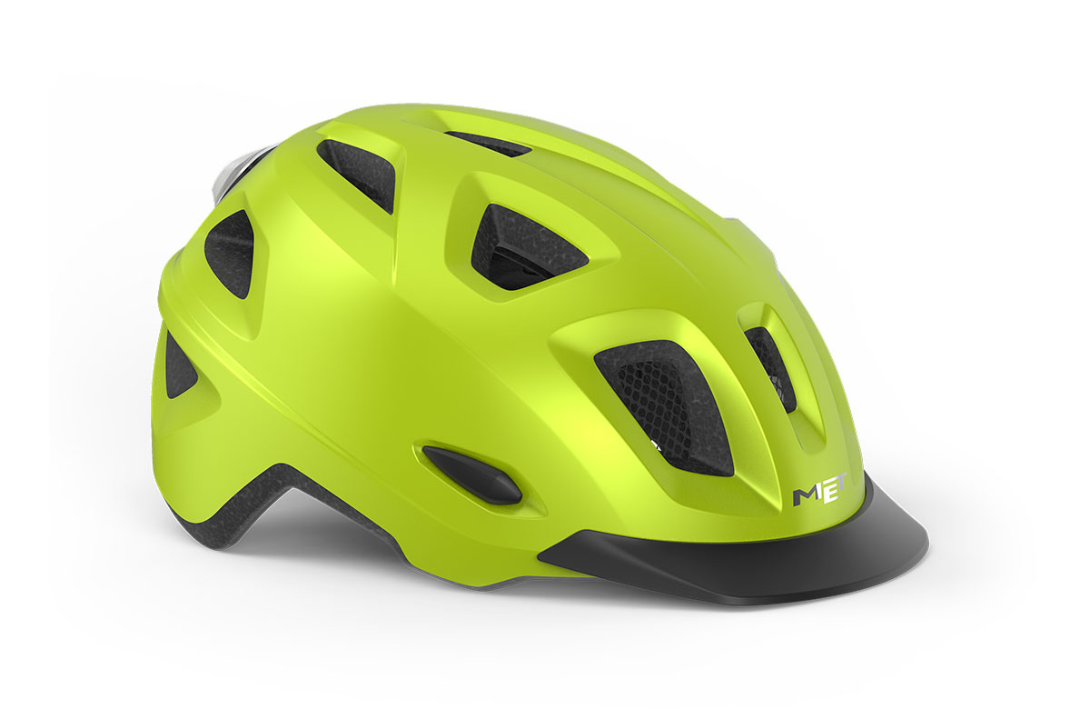 Met Mobilite Urban Helmet with LED Light Yellow