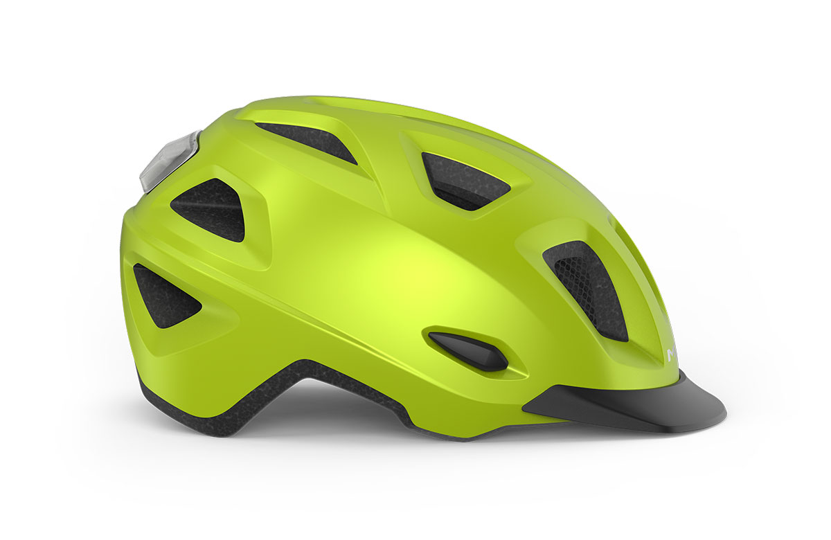 Met Mobilite Urban Helmet with LED Light Yellow