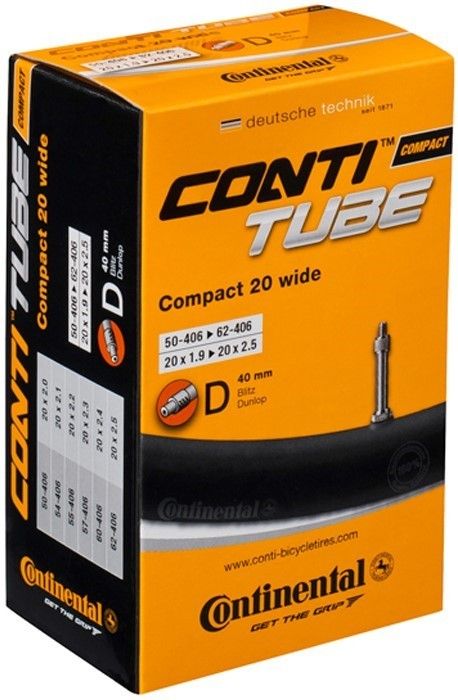 Фото - Велосипедна камера Continental 20" Inner tube 50/62-406/451 with 40mm dunlop valve 0181281 