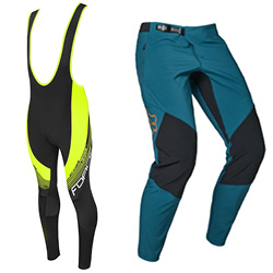 Long cycling tights and trousers